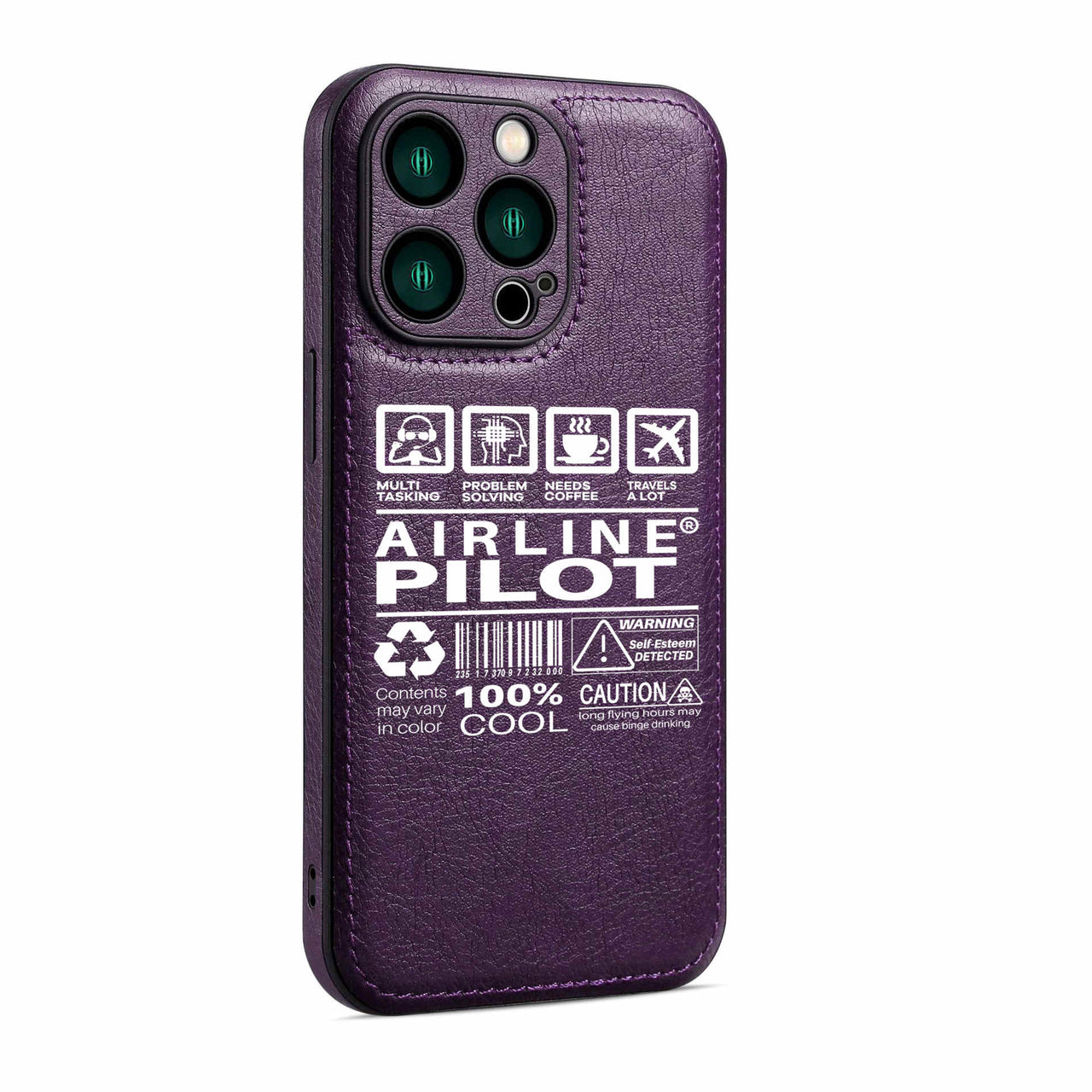Airline Pilot Label Designed Leather iPhone Cases