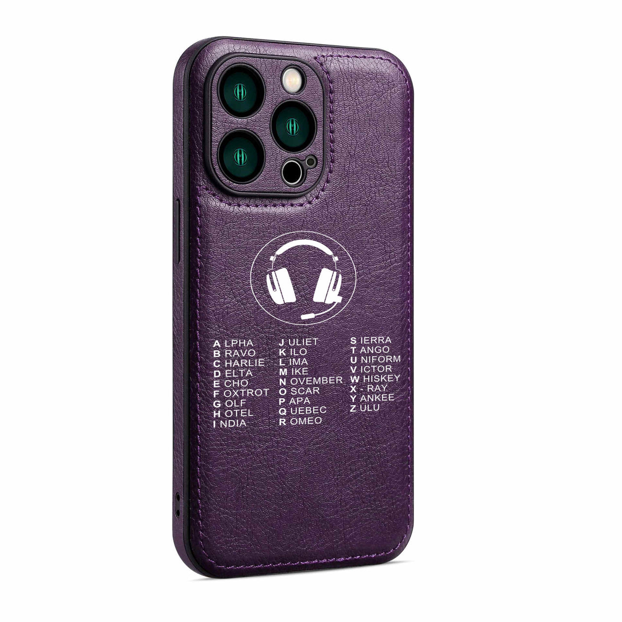 Aviation Alphabet 3 Designed Leather iPhone Cases