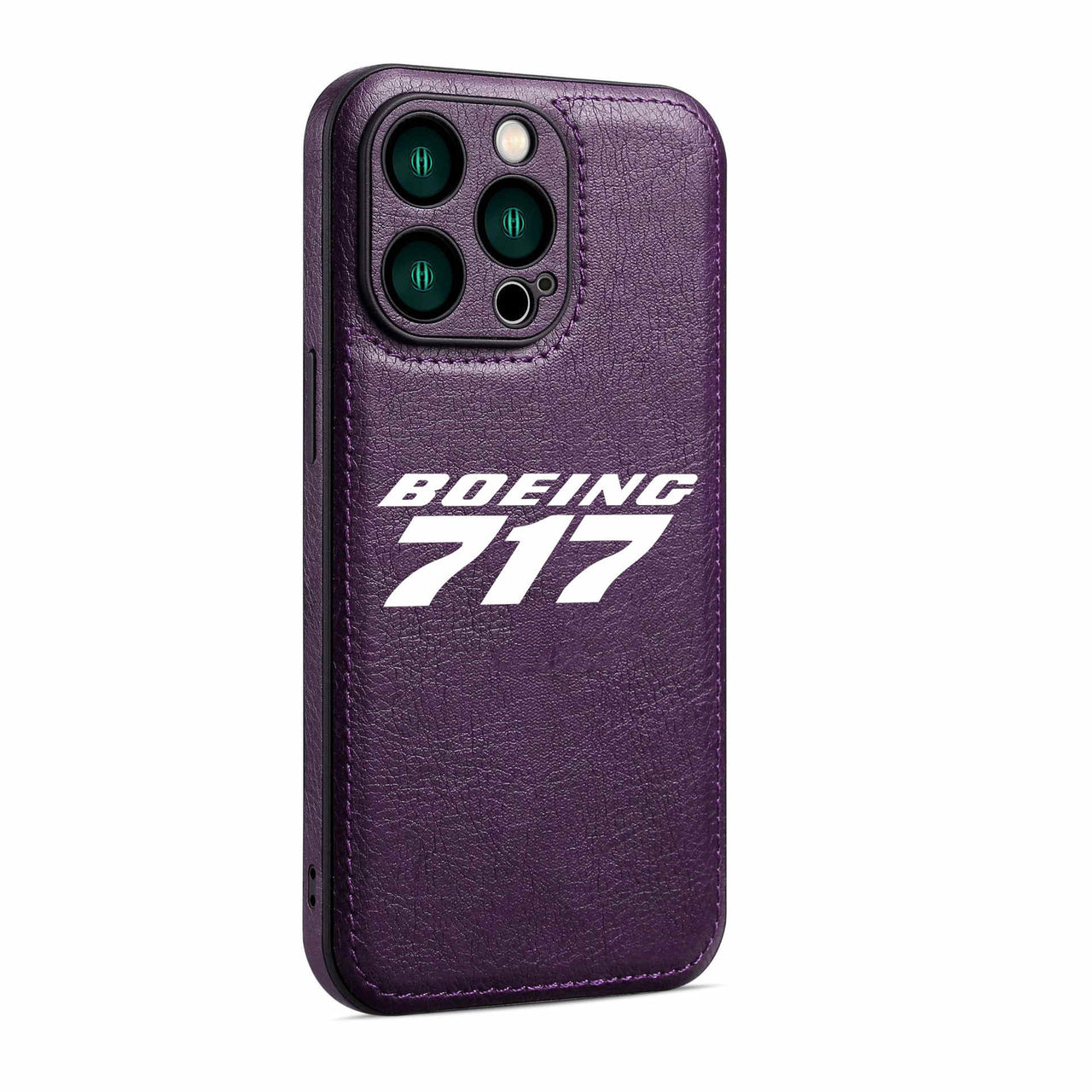 Boeing 717 & Text Designed Leather iPhone Cases