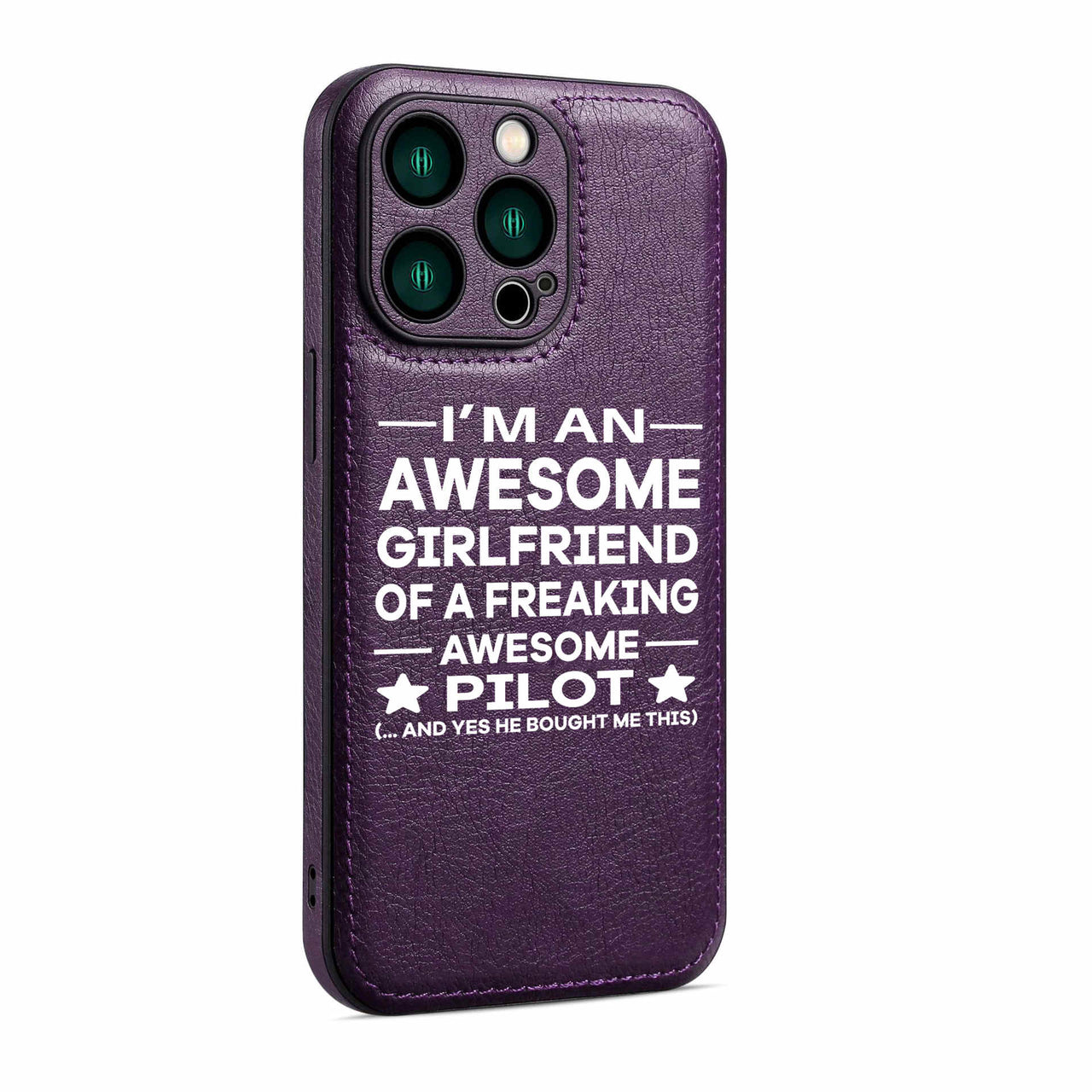 I am an Awesome Girlfriend Designed Leather iPhone Cases