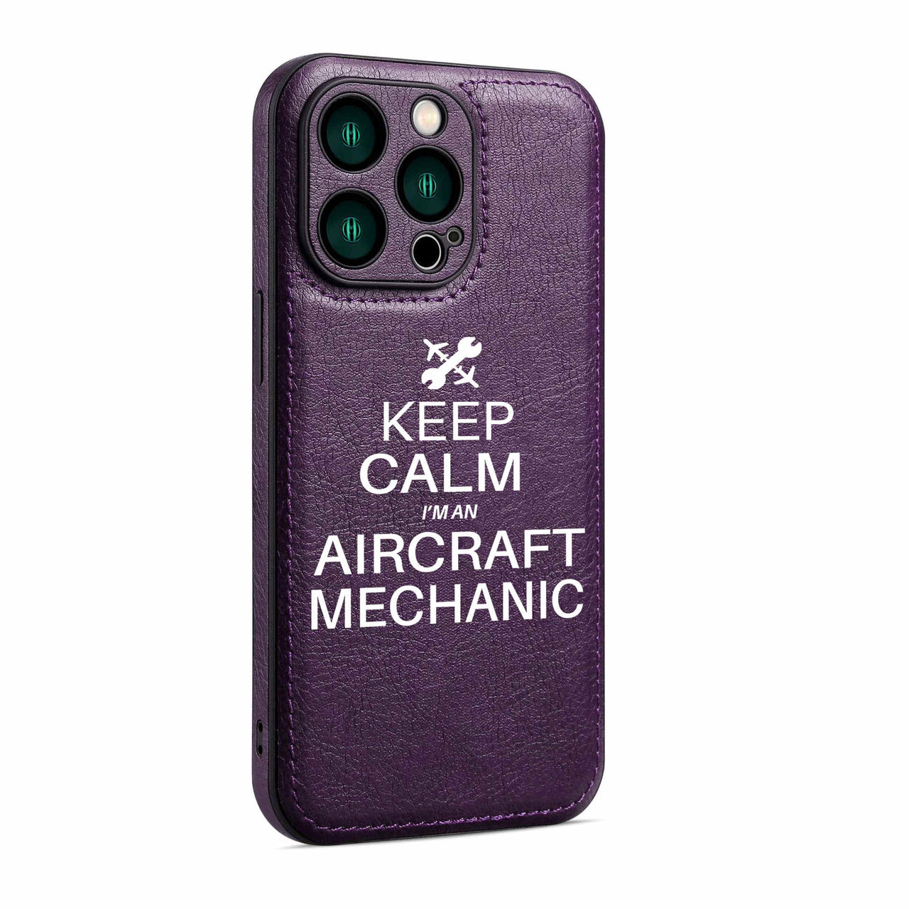 Aircraft Mechanic Designed Leather iPhone Cases