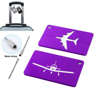 Thumbnail for Piper PA28 Silhouette Plane Designed Aluminum Luggage Tags