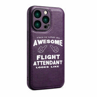 Thumbnail for Flight Attendant Designed Leather iPhone Cases