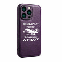 Thumbnail for If You're Cool You're Probably a Pilot Designed Leather iPhone Cases