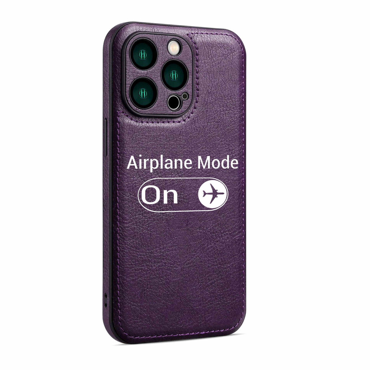 Airplane Mode On Designed Leather iPhone Cases