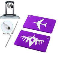 Thumbnail for Fighting Falcon F16 Silhouette Designed Aluminum Luggage Tags