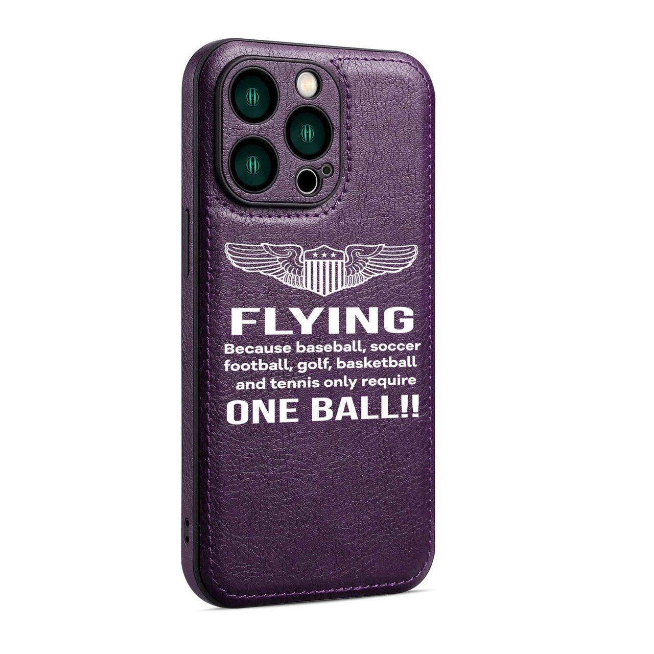 Flying One Ball Designed Leather iPhone Cases