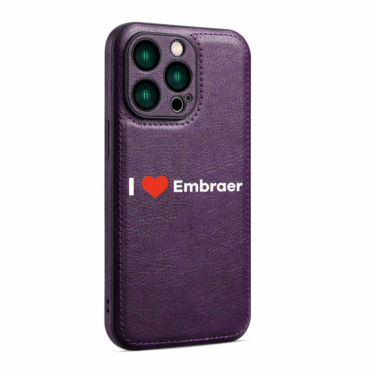 I Love Embraer Designed Leather iPhone Cases