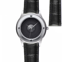 Thumbnail for Jet Engine Black Designed Fashion Leather Strap Watches