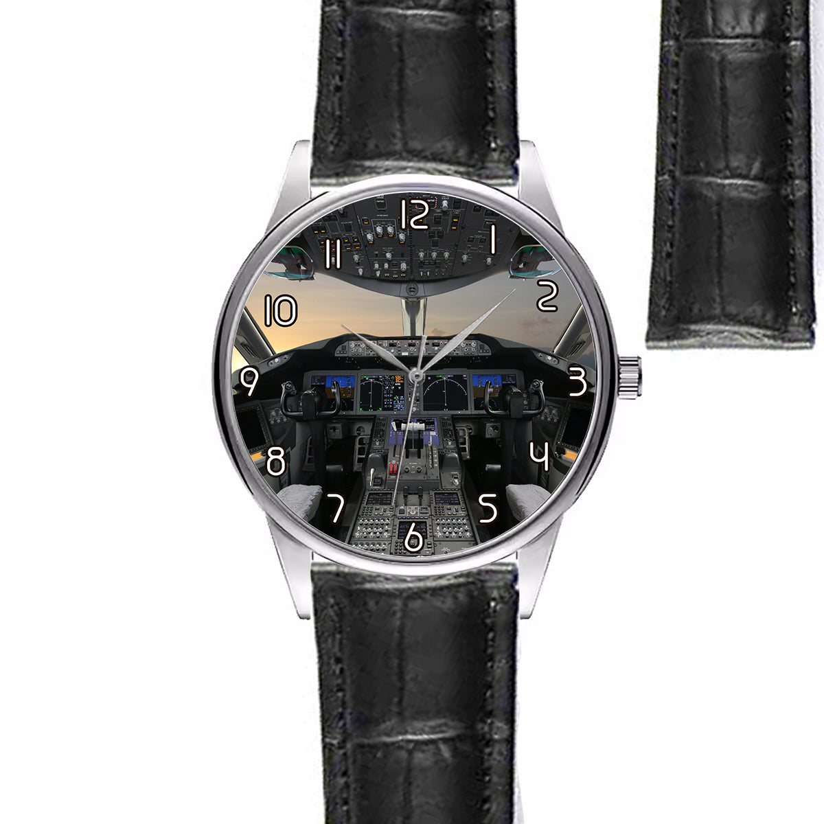Boeing 787 Cockpit Designed Fashion Leather Strap Watches