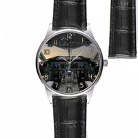 Thumbnail for Boeing 787 Cockpit Designed Fashion Leather Strap Watches