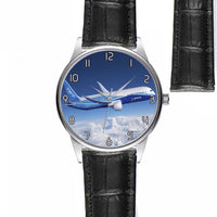Thumbnail for Boeing 787 Dreamliner Designed Fashion Leather Strap Watches
