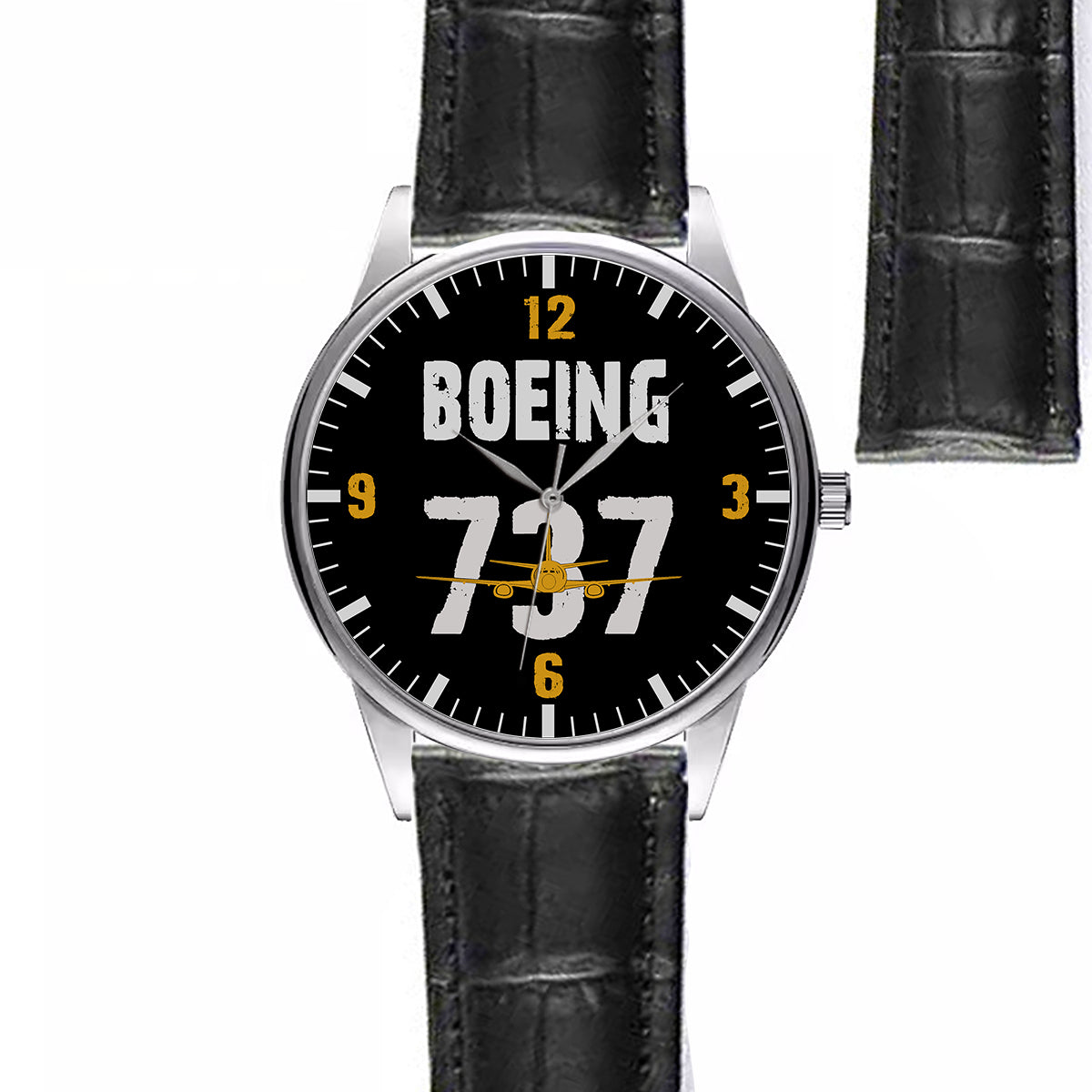 Boeing 737 Designed Designed Fashion Leather Strap Watches