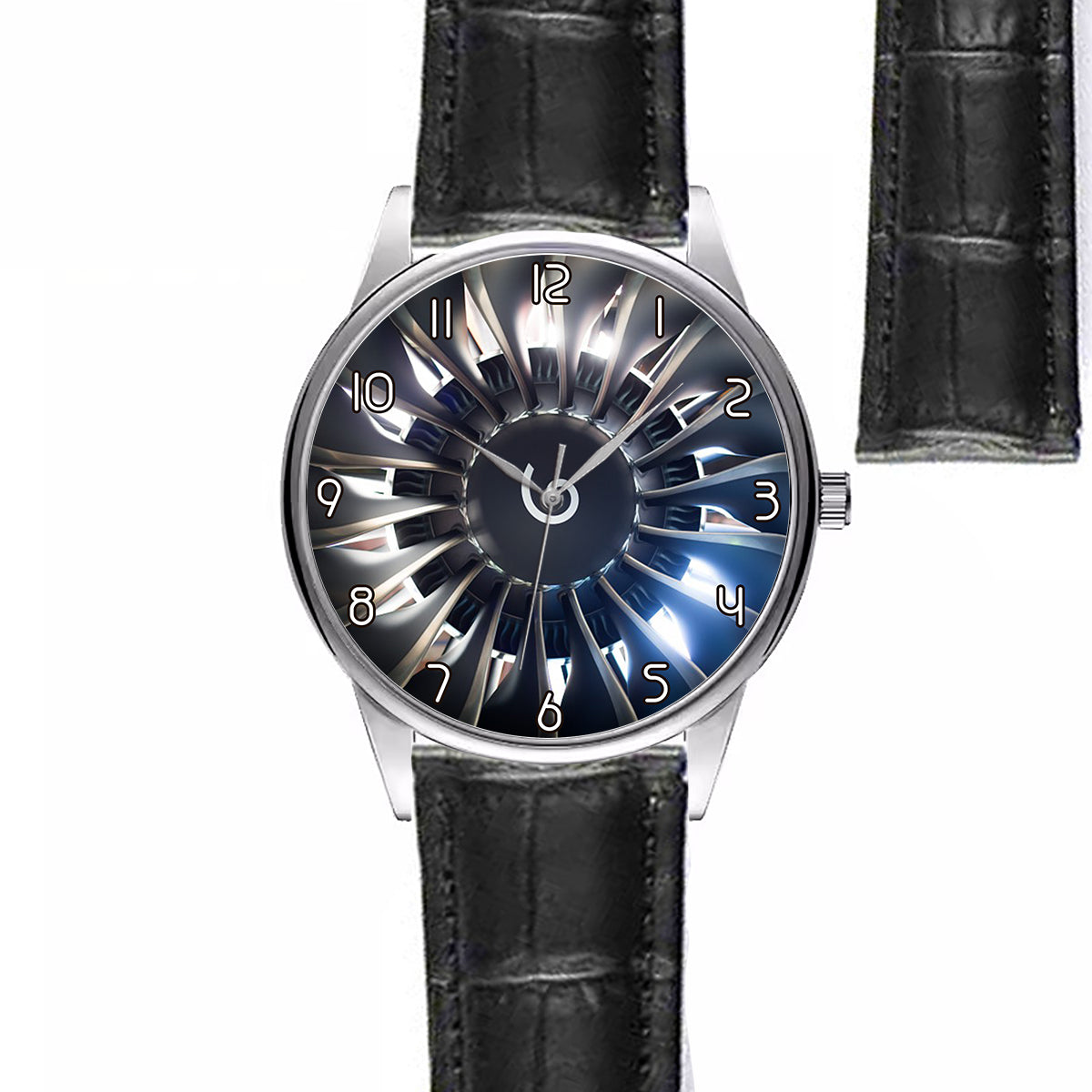 Amazing Jet Engine Designed Fashion Leather Strap Watches