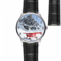 Thumbnail for Amazing Snow Airplane Designed Fashion Leather Strap Watches