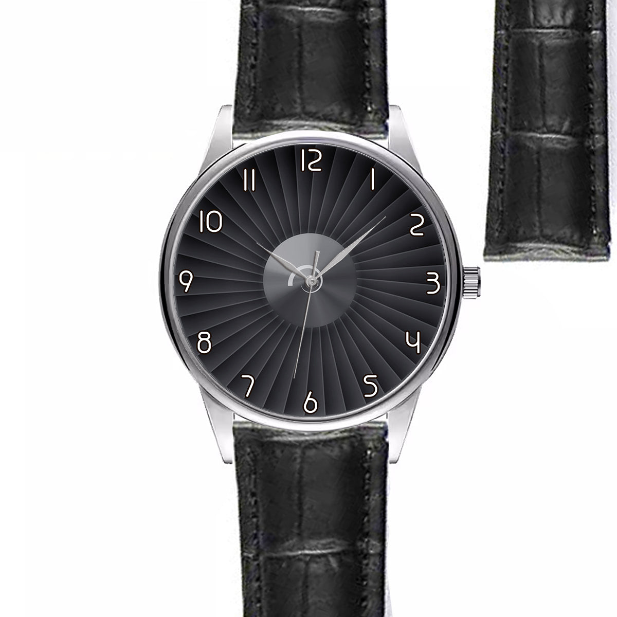 Jet Engine Designed Designed Fashion Leather Strap Watches