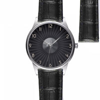 Thumbnail for Jet Engine Designed Designed Fashion Leather Strap Watches