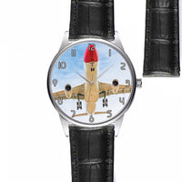 Thumbnail for Beautiful Airbus A330 on Approach copy Designed Fashion Leather Strap Watches