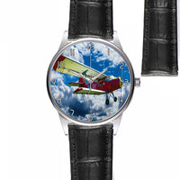 Thumbnail for Beautiful Clouds & Antonov-2 Designed Fashion Leather Strap Watches