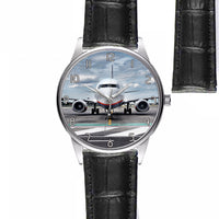 Thumbnail for Amazing Clouds and Boeing 737 NG Designed Fashion Leather Strap Watches