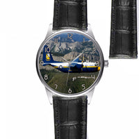 Thumbnail for Amazing View with Blue Angels Aircraft Designed Fashion Leather Strap Watches