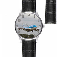 Thumbnail for Landing KLM's Boeing 747 Designed Fashion Leather Strap Watches