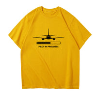 Thumbnail for Pilot In Progress Designed Relax Fit T-Shirts