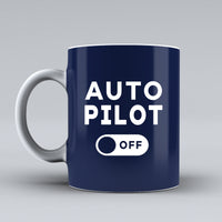 Thumbnail for Auto Pilot Off Designed Ceramic White Mugs