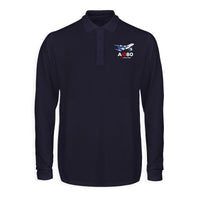 Thumbnail for Airbus A380 Love at first flight Designed Long Sleeve Polo T-Shirts