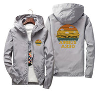 Thumbnail for Retro Airbus A330 Designed Thin Windbreaker Jackets
