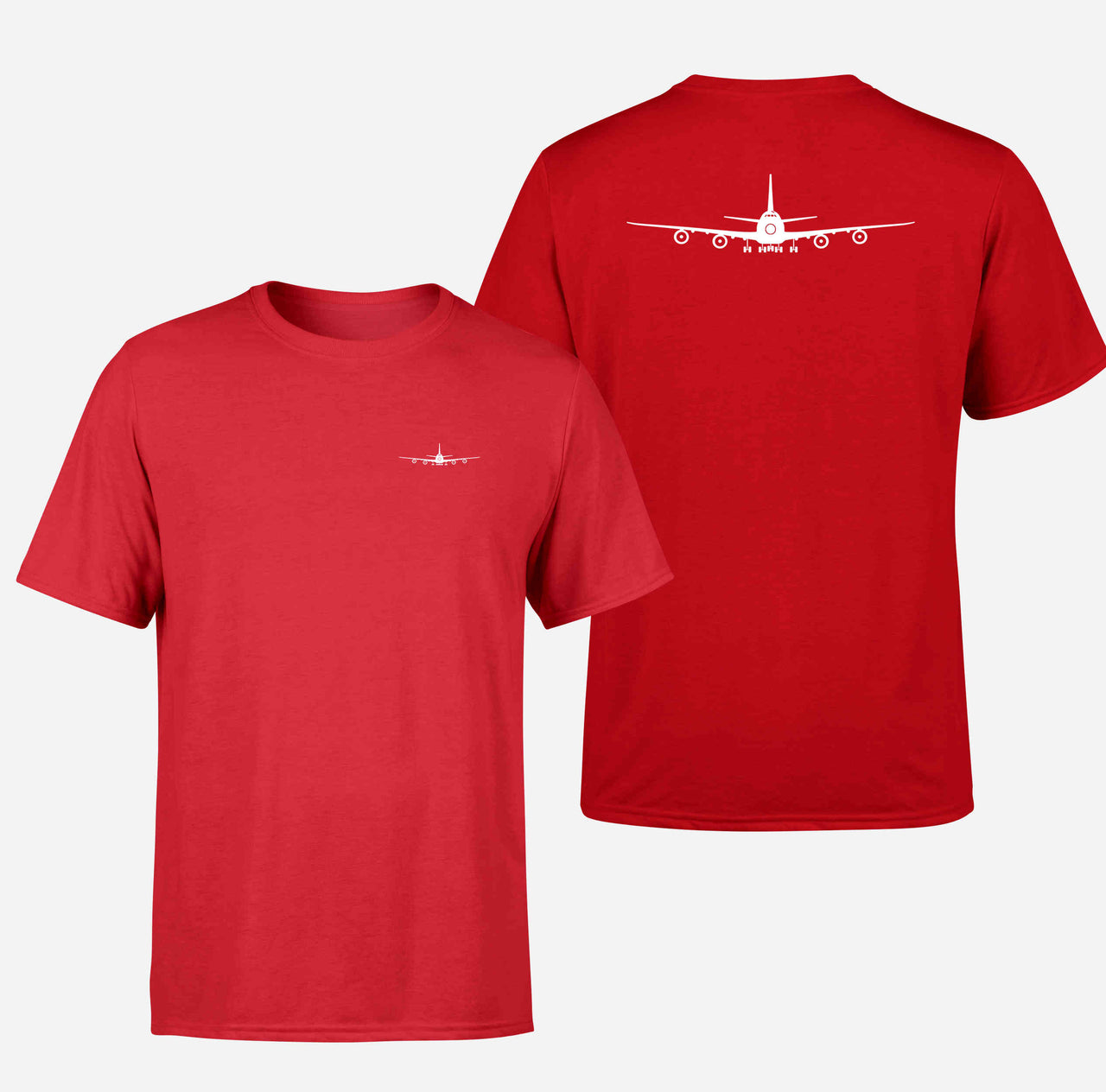 Boeing 747 Silhouette Designed Double-Side T-Shirts