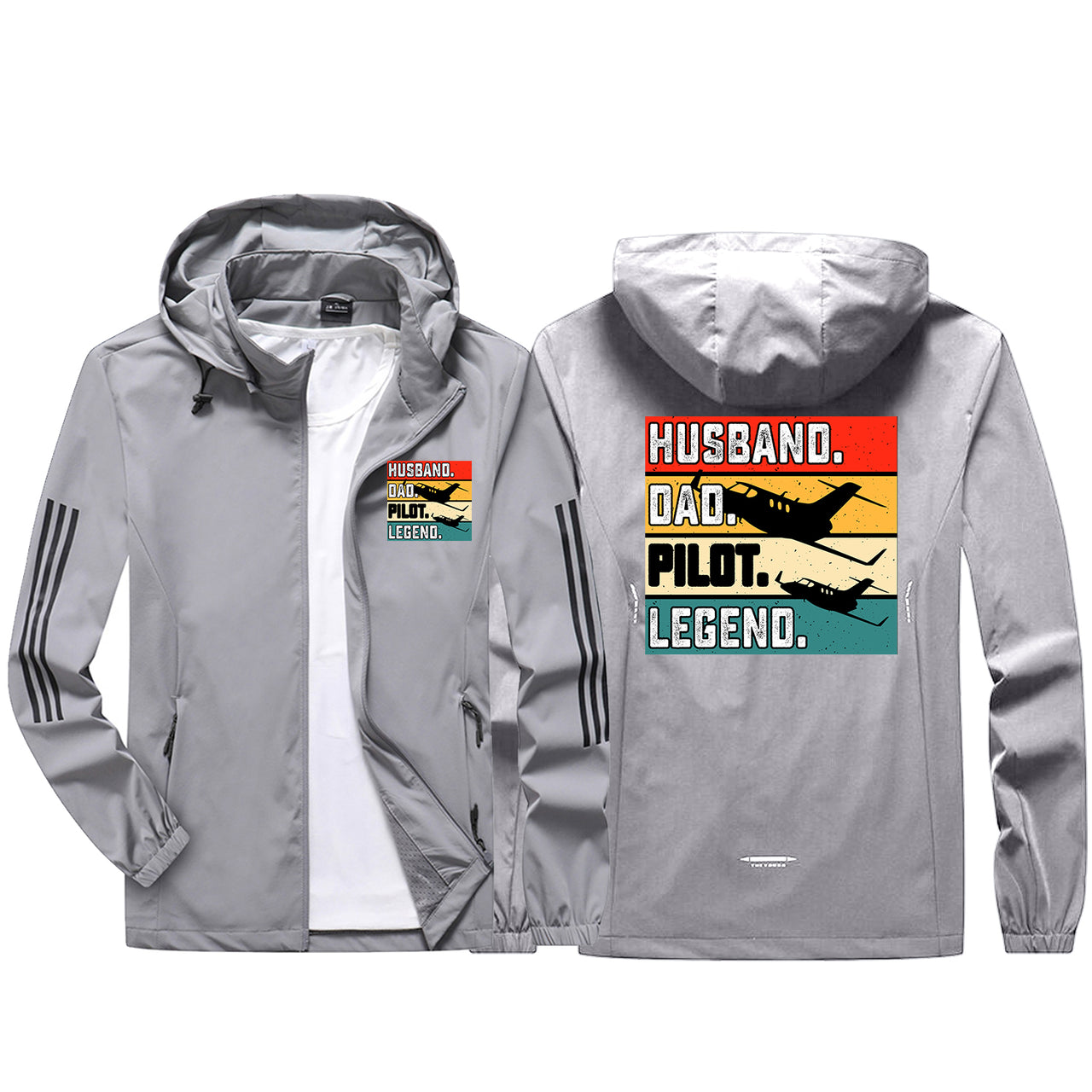 Husband & Dad & Pilot & Legend Sport & Running Jackets