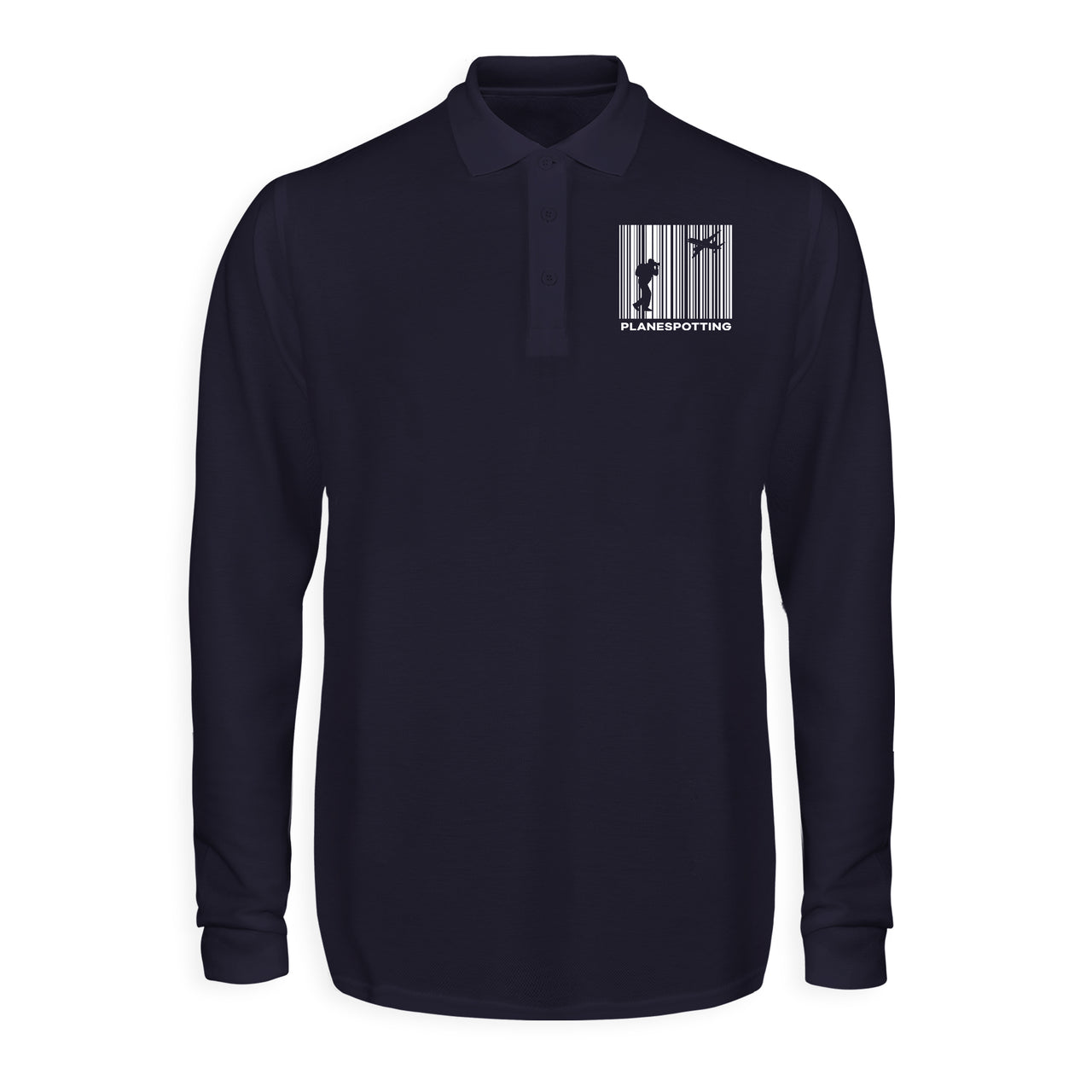 Planespotting Designed Long Sleeve Polo T-Shirts
