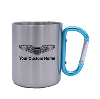 Thumbnail for Custom Name (Military Badge) Designed Stainless Steel Outdoors Mugs