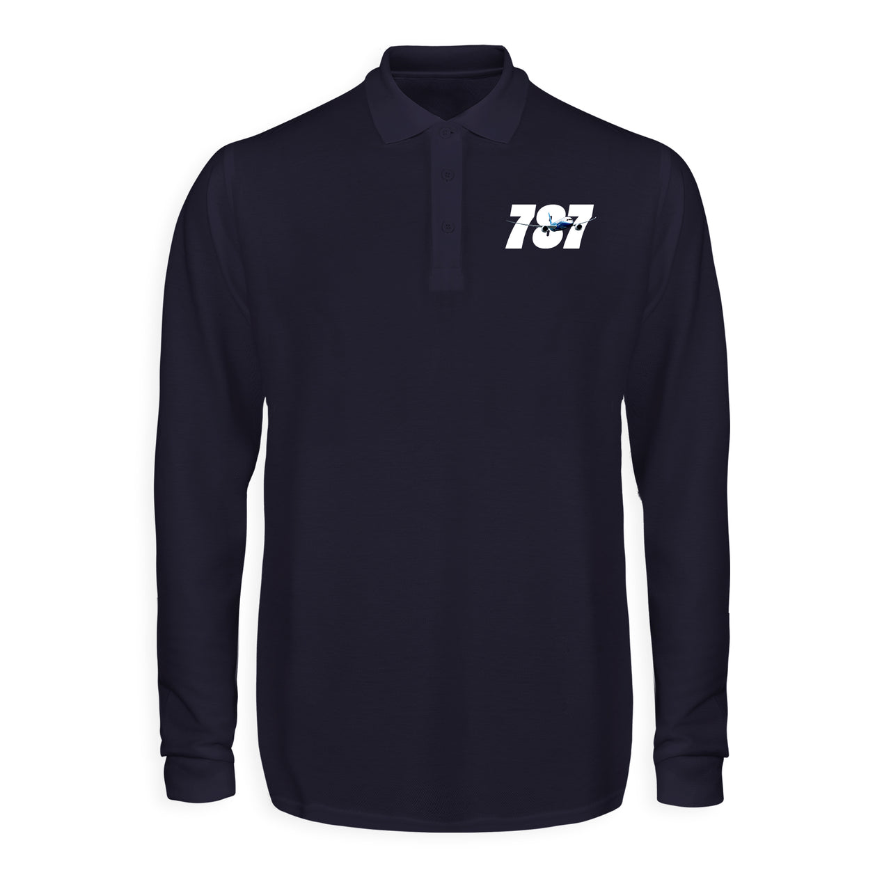 Super Boeing 787 Designed Long Sleeve Polo T-Shirts