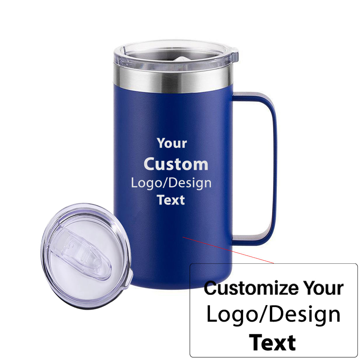 Custom Design Image Logo Designed Stainless Steel Beer Mugs