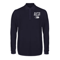 Thumbnail for Auto Pilot Off Designed Long Sleeve Polo T-Shirts