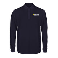 Thumbnail for Pilots They Know How To Fly Designed Long Sleeve Polo T-Shirts
