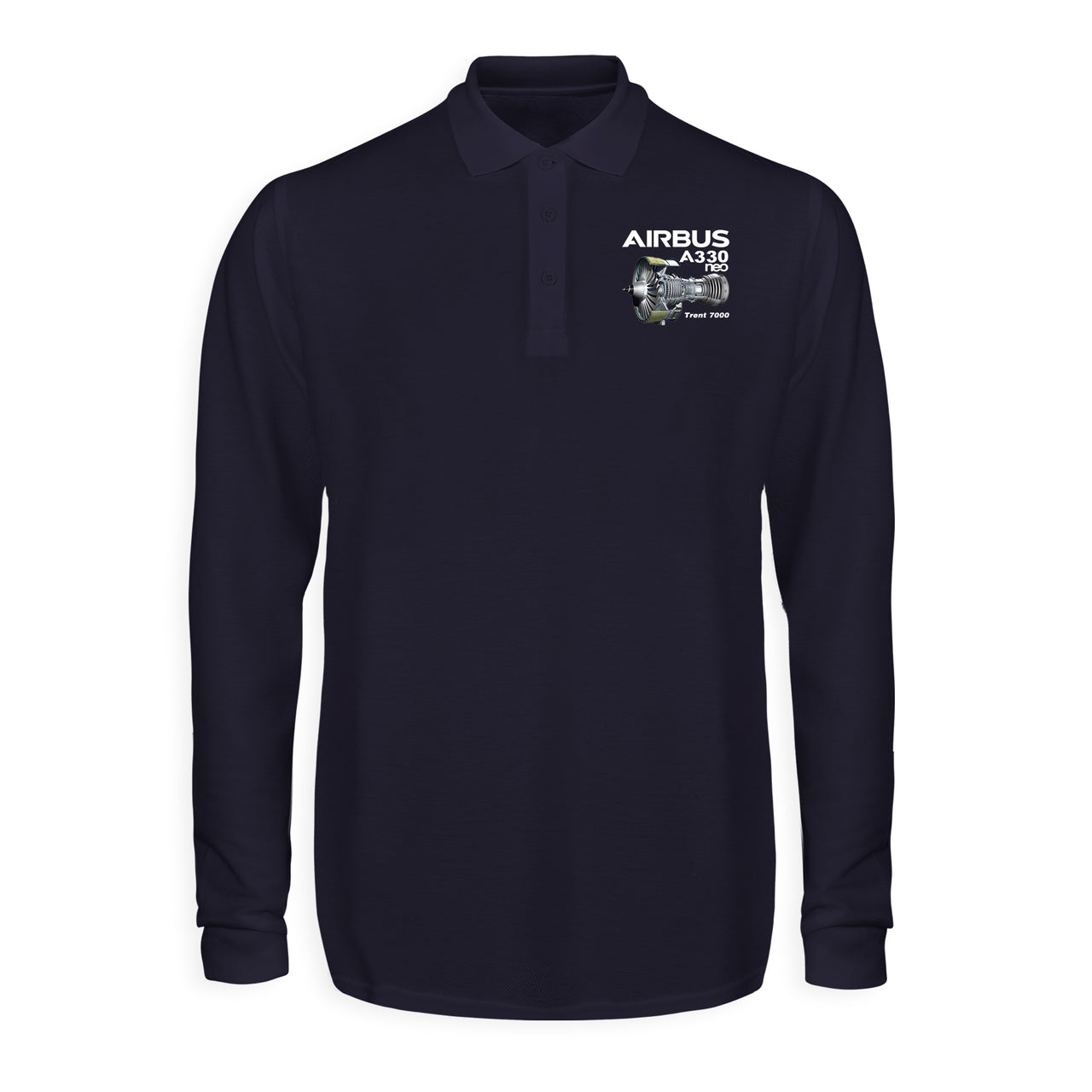 Airbus A330neo & Trent 7000 Designed Long Sleeve Polo T-Shirts