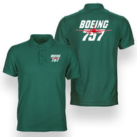 Thumbnail for Amazing Boeing 757 Designed Double Side Polo T-Shirts