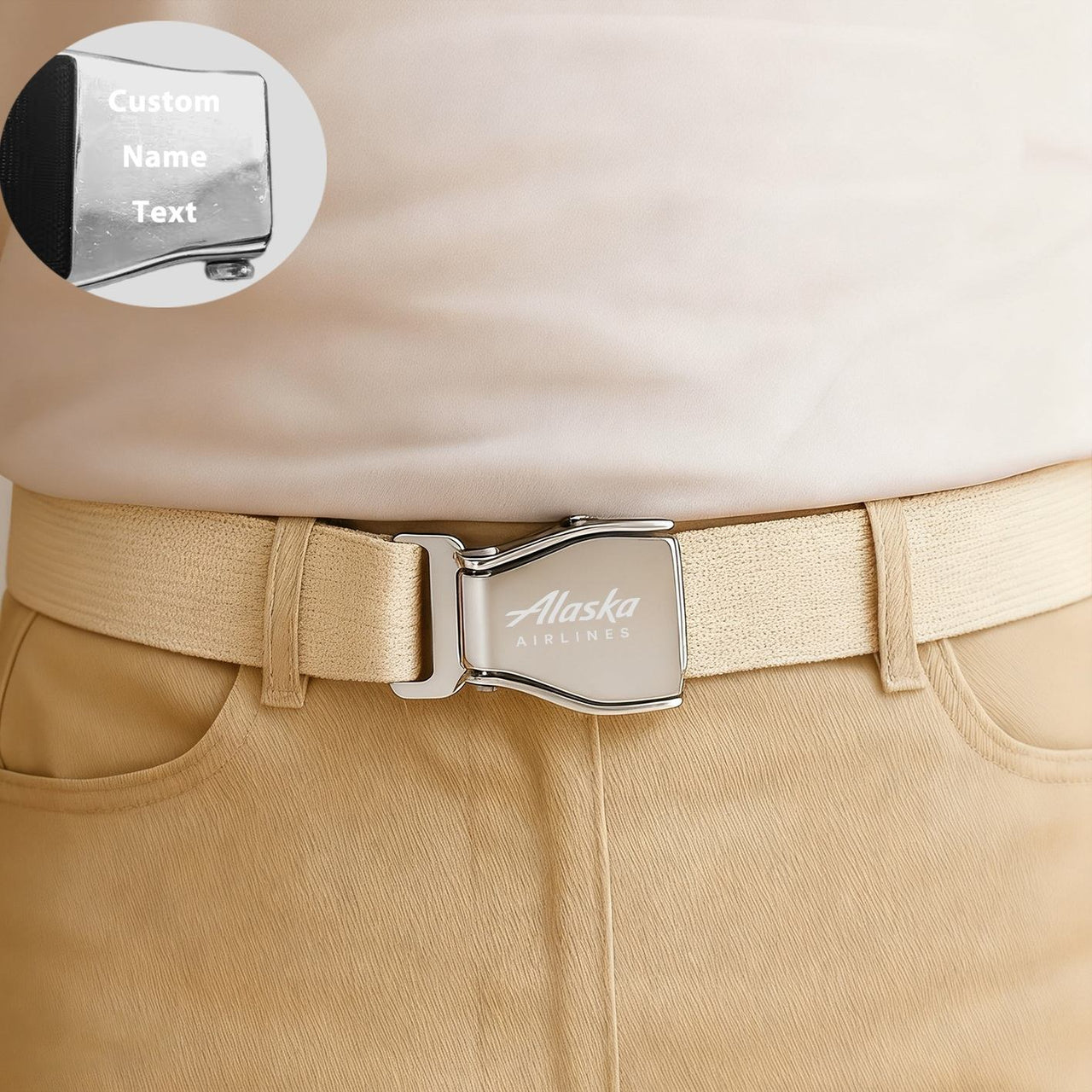 Alaska Airlines Designed Fashion Airplane Seat Belts