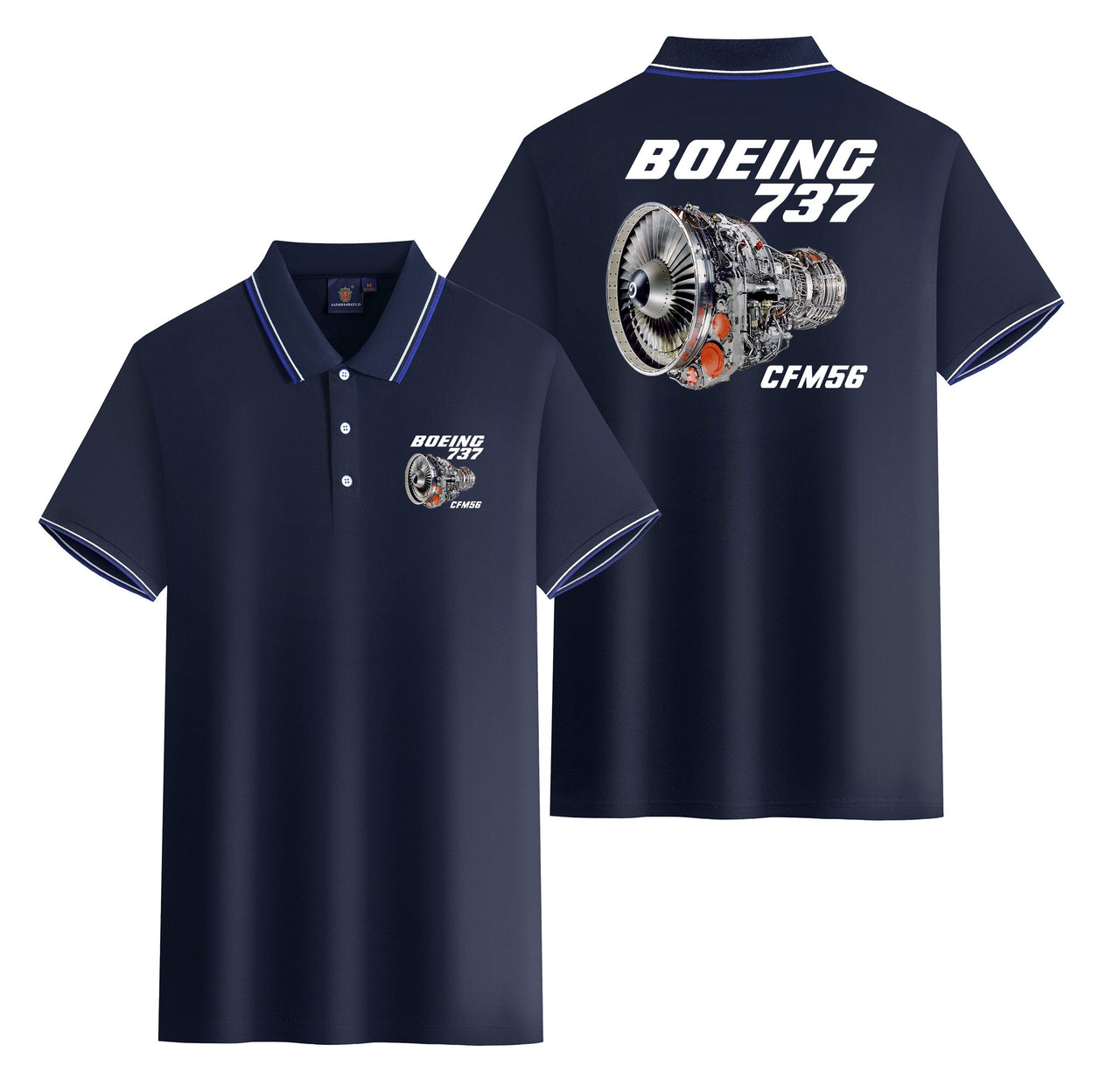 Boeing 737 Engine & CFM56 Designed Stylish Polo T-Shirts (Double-Side)