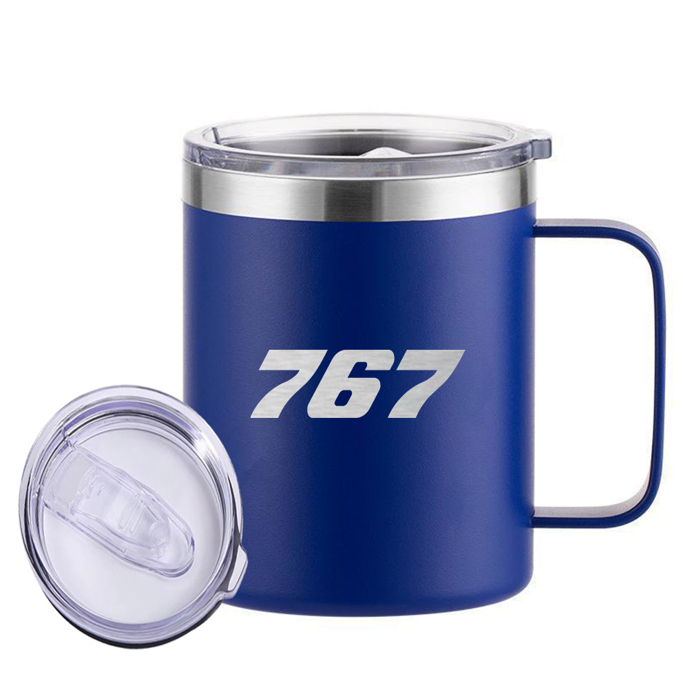 767 Flat Text Designed Stainless Steel Laser Engraved Mugs