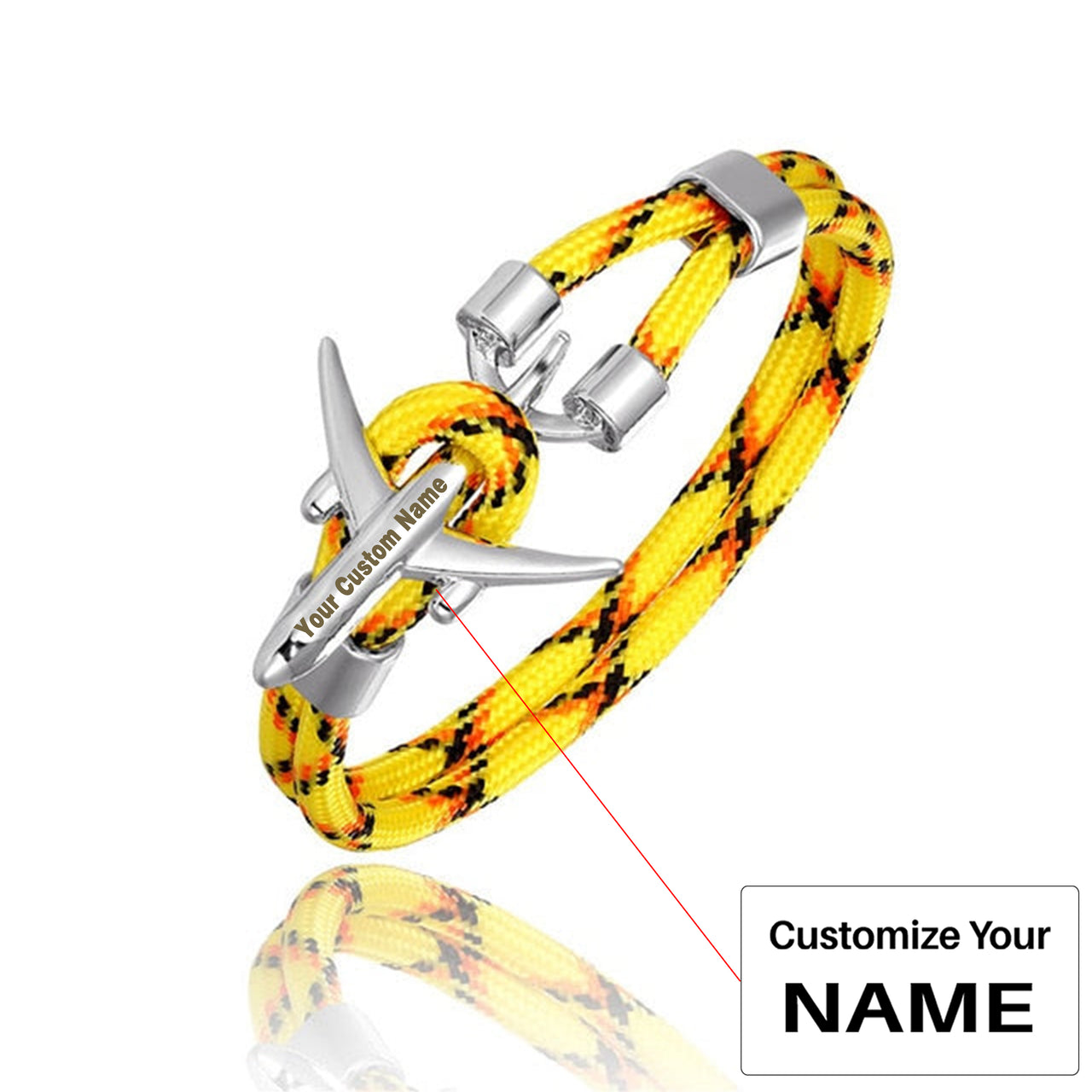 (Edition 2) Super Quality Stylish Airplane Shape Bracelets Silver  (Mixed Colours)