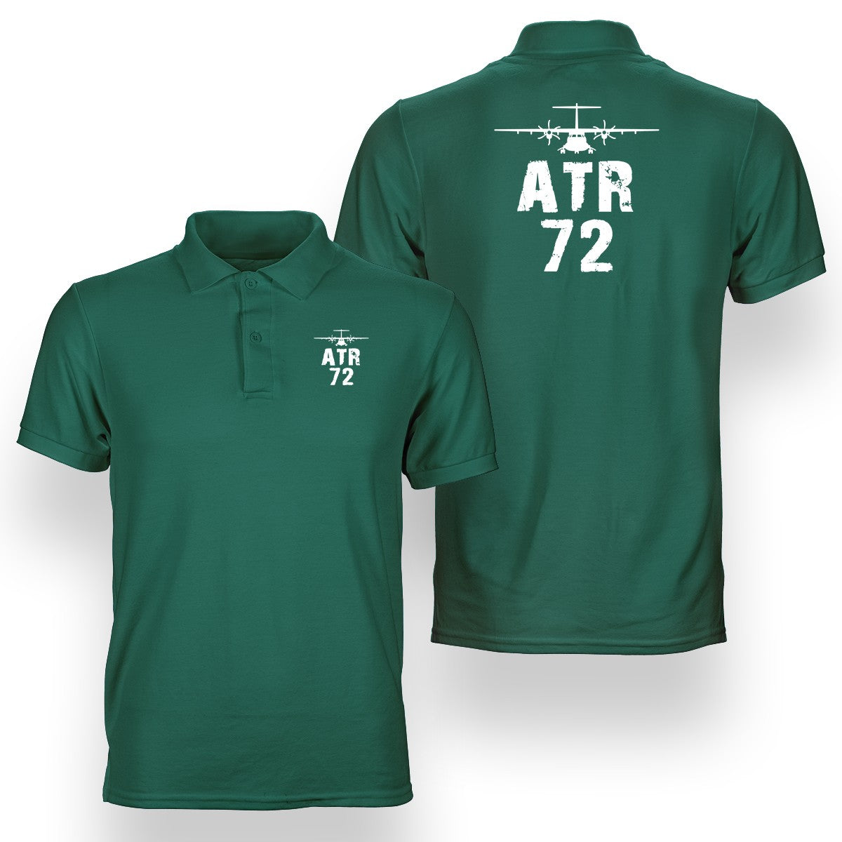 ATR-72 & Plane Designed Double Side Polo T-Shirts