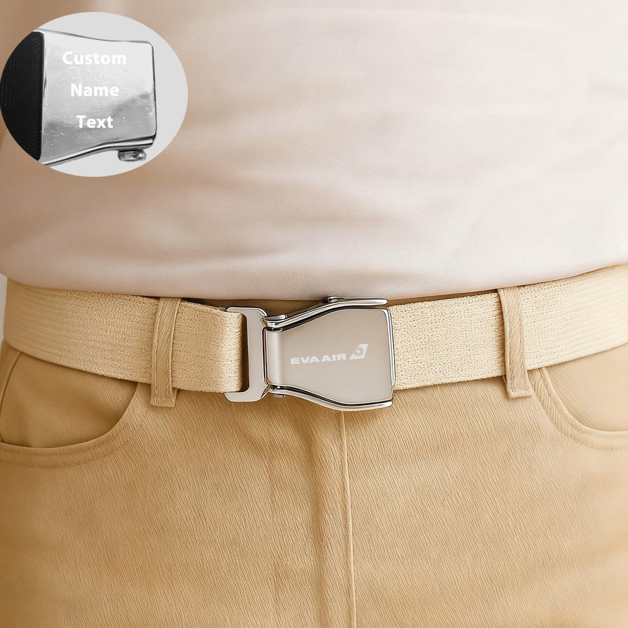 EVA Air Airlines Designed Fashion Airplane Seat Belts