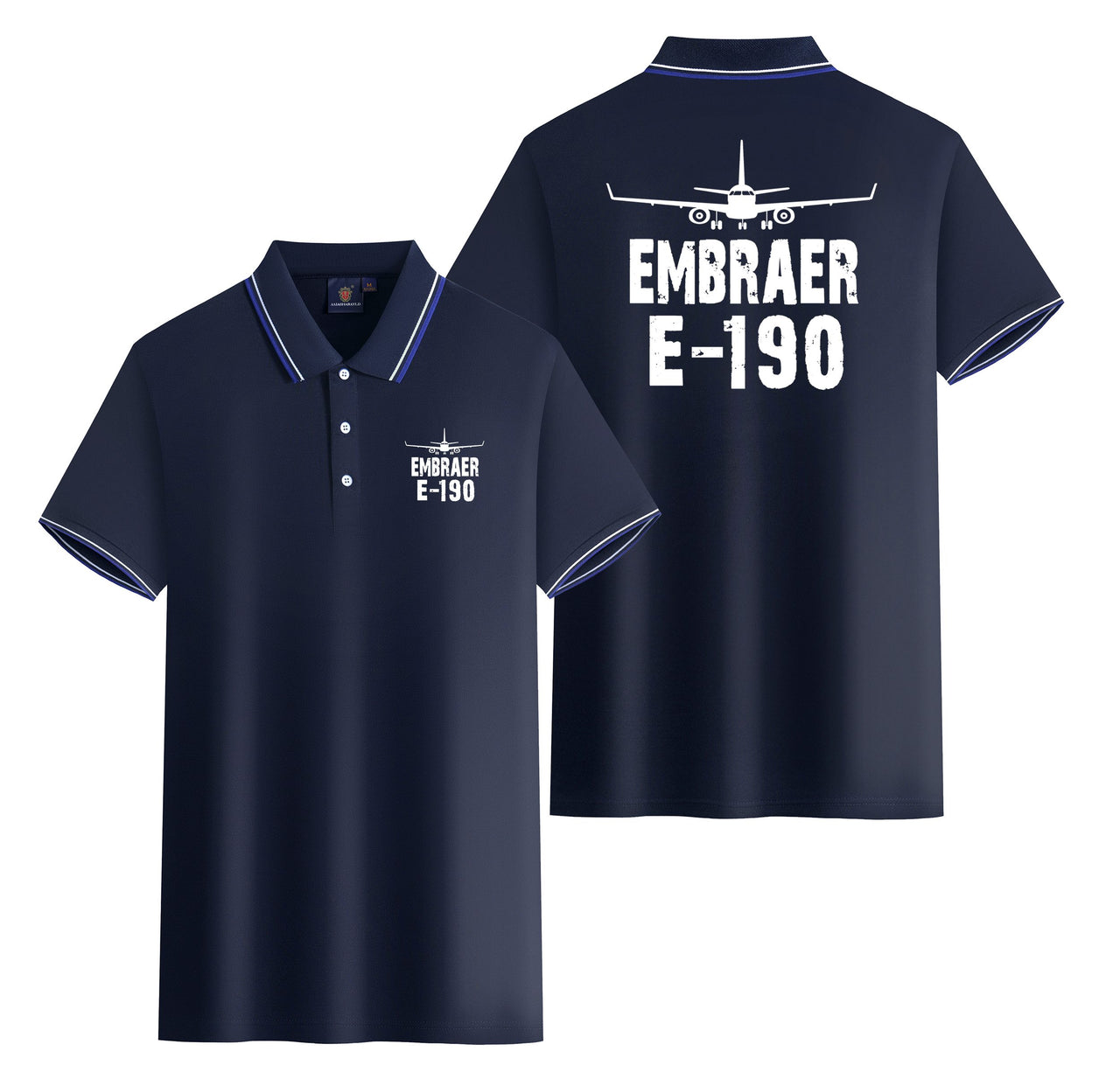 Embraer E-190 & Plane Designed Stylish Polo T-Shirts (Double-Side)