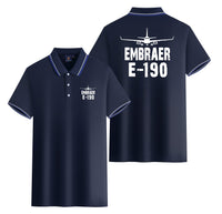Thumbnail for Embraer E-190 & Plane Designed Stylish Polo T-Shirts (Double-Side)