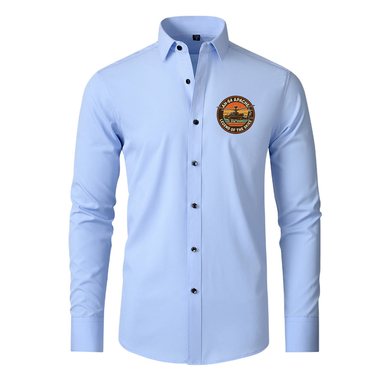 Retro Apache AH-64 Designed Long Sleeve Shirts