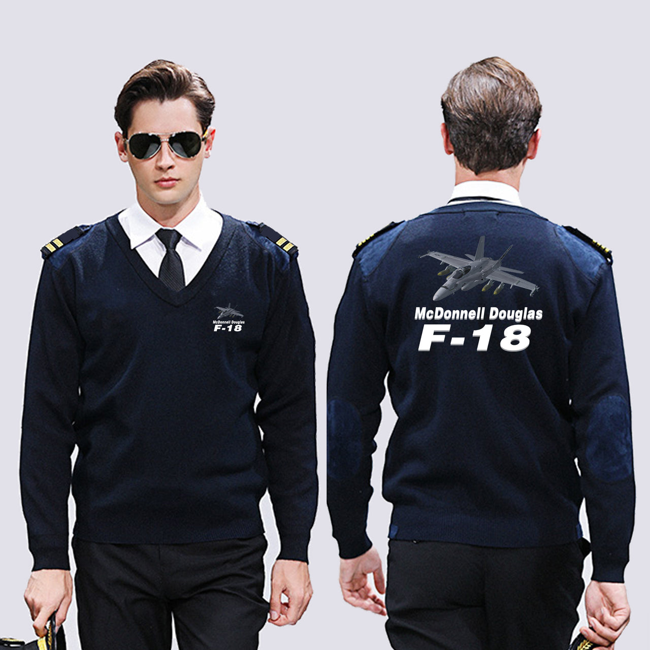 The McDonnell Douglas F18 Designed Wool Pilot Sweaters